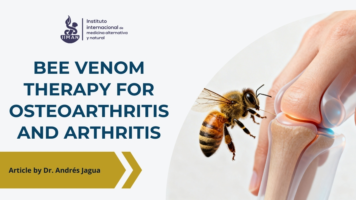Bee therapy for arthritis and osteoarthritis using bee venom (apitoxin) applied to the skin in a medical therapeutic context